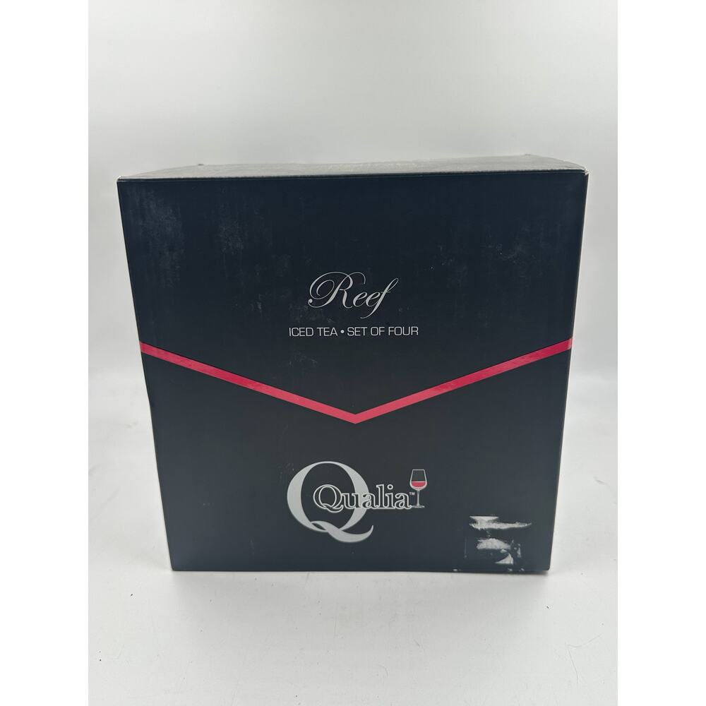 Qualia Glass Reef Iced Tea/Beverage Glasses, 20 oz, Clear